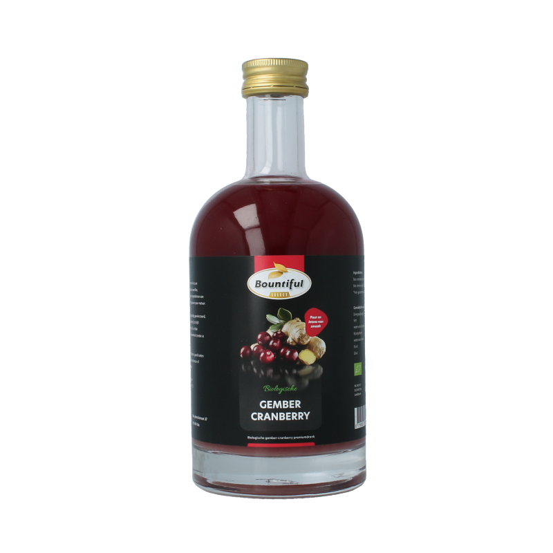 Bountiful select Gember sap cranberry bio 500 Milliliter