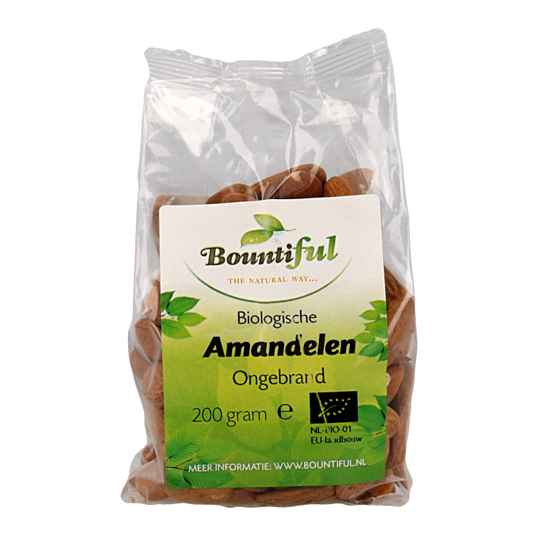 Bountiful Amandelen ongebrand bio 200 Gram