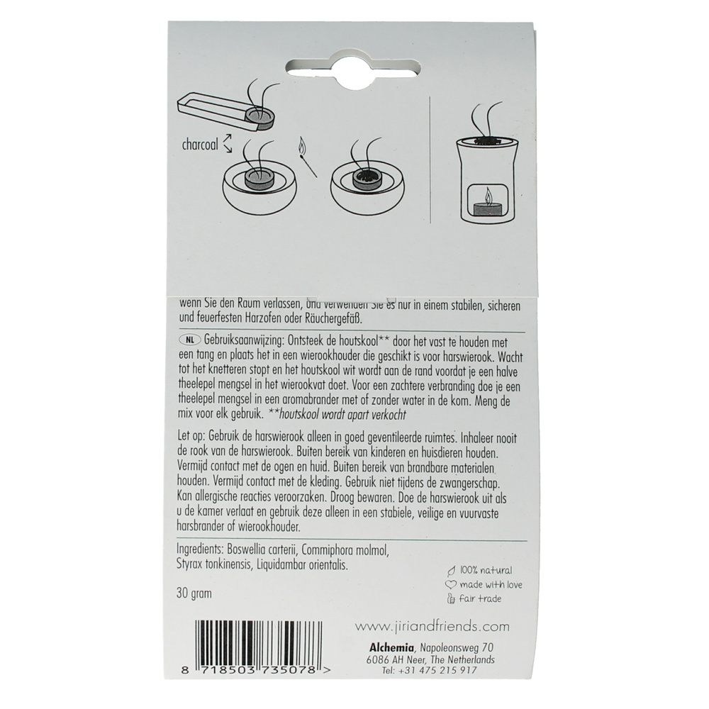 Jiri & Friends Harswierook royal incense 30.00 Gram