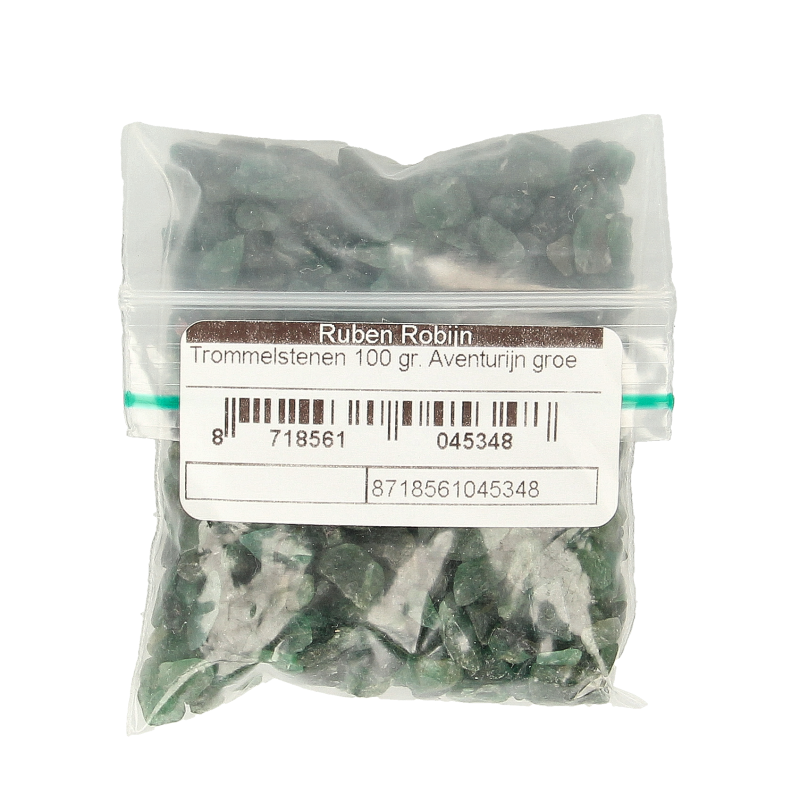 Ruben Robijn Trommelstenen aventurijn groen maat 1 100 Gram