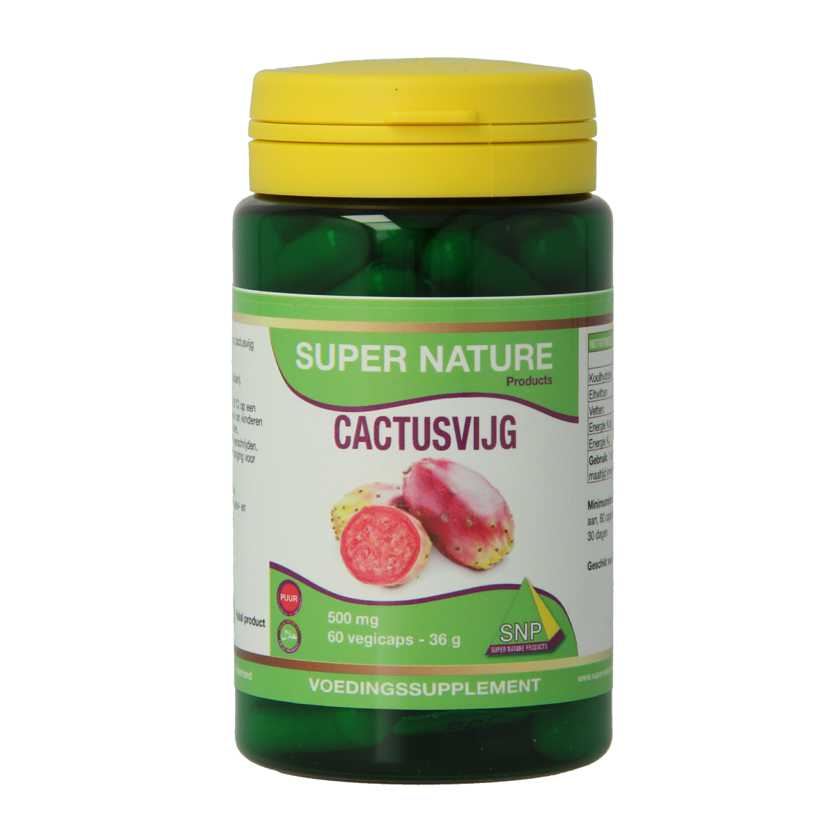 SNP Cactusvijg 500mg puur 60.00 Vegetarische capsules