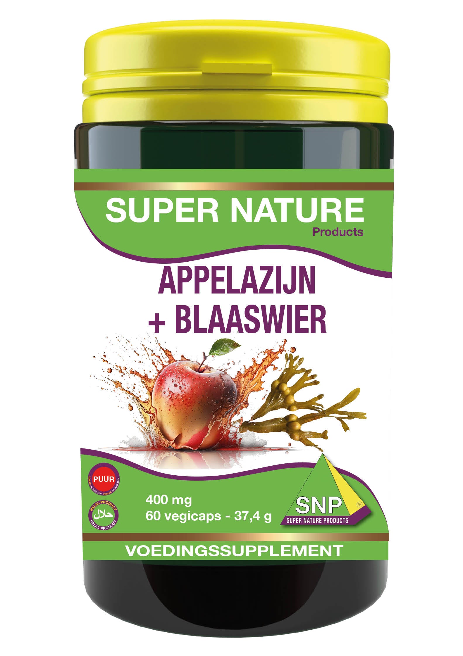 SNP Appelazijn blaaswier 400 mg en 100mcg jodium 60 Vegetarische capsules