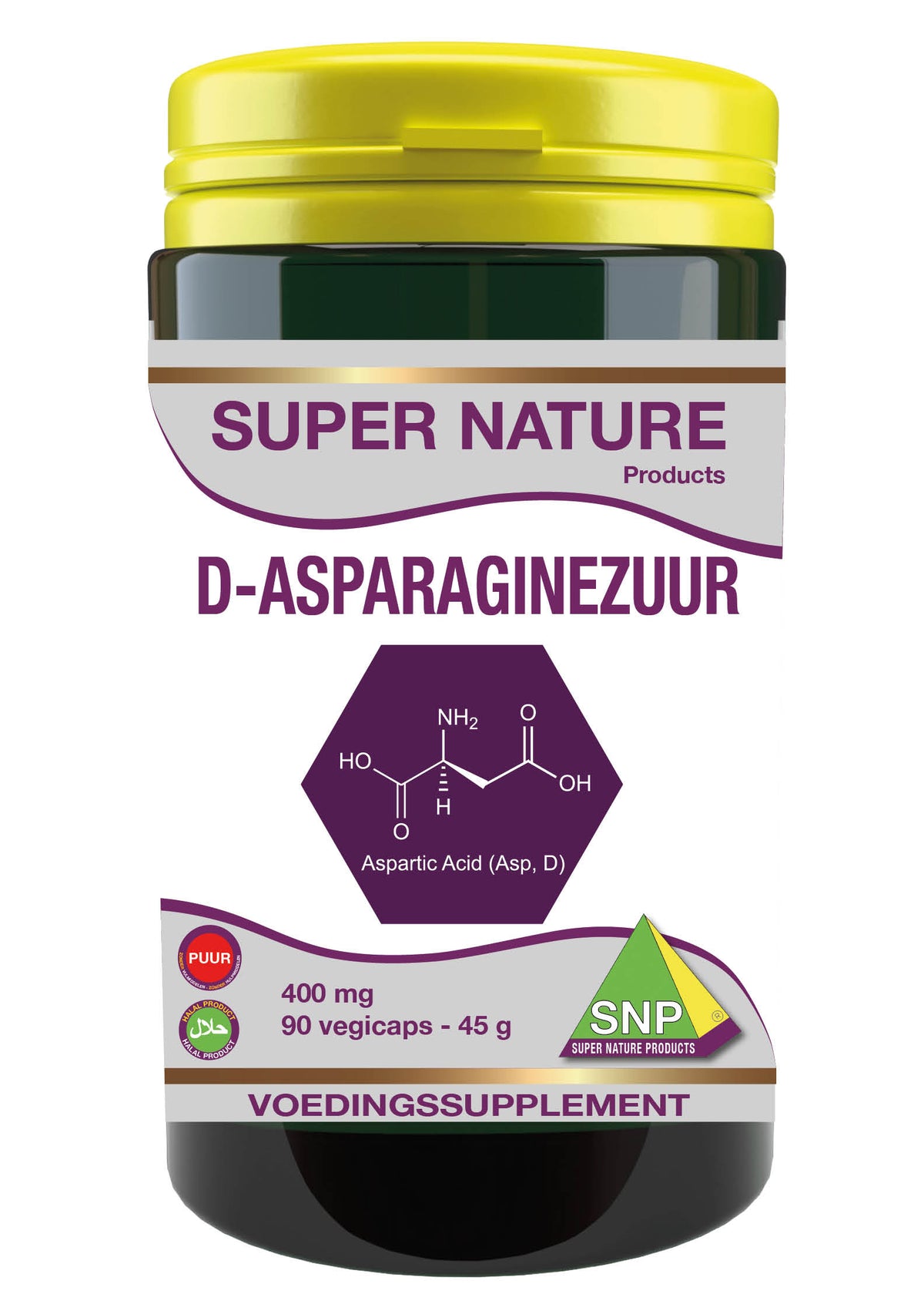SNP D-Asparaginezuur 400mg puur 90.00 Vegetarische capsules