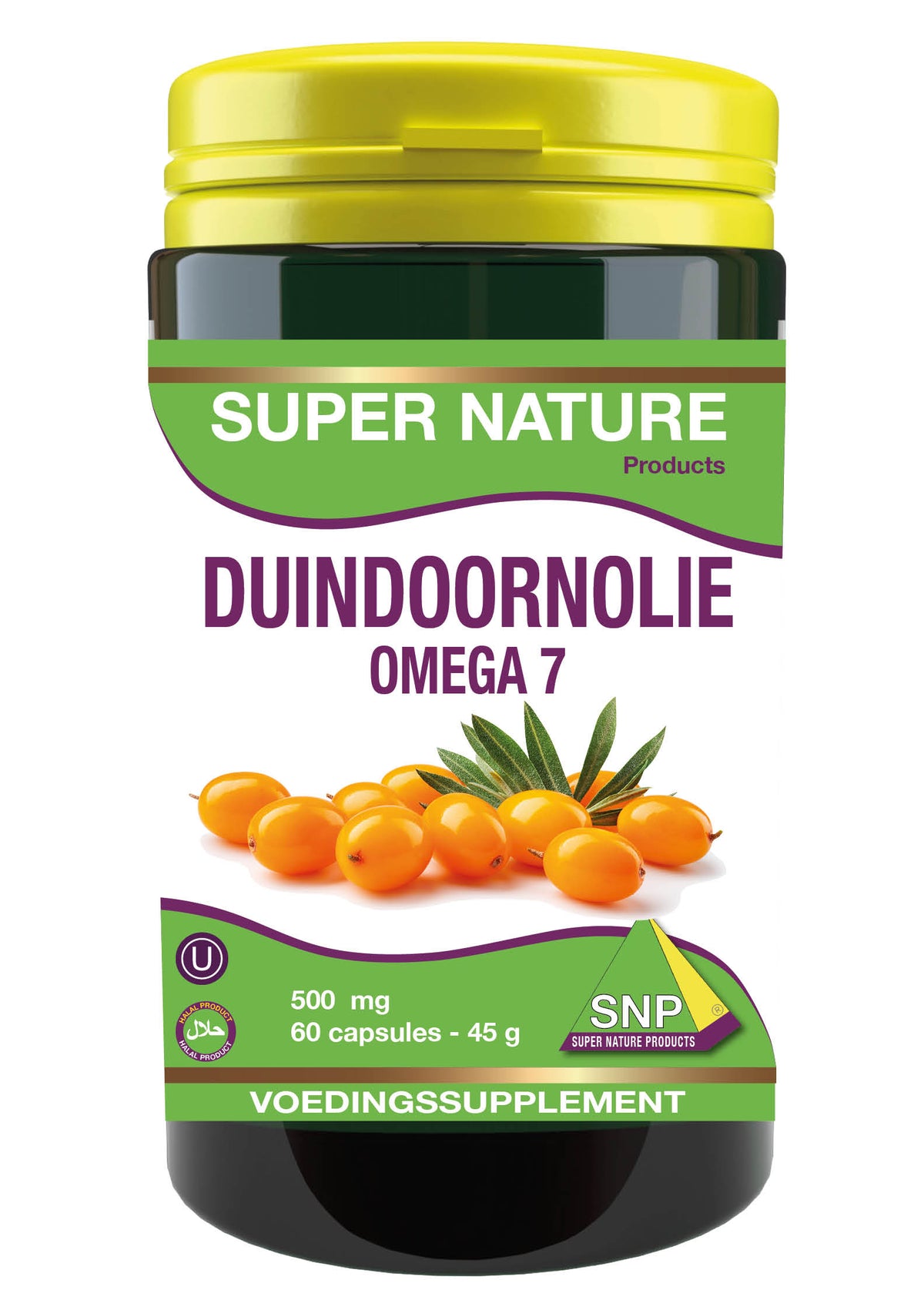 SNP Duindoorn olie omega 7 500mg halal kosher 60.00 Capsules