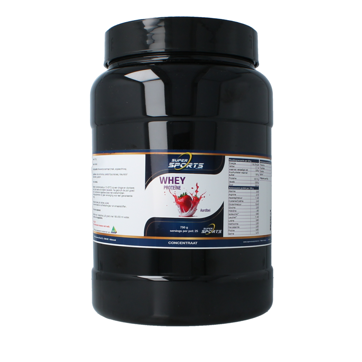 Nutritex Whey proteine aardbei 750.00 Gram