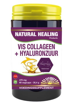 NHP Vis collageen hyaluronzuur puur 60 Vegetarische capsules