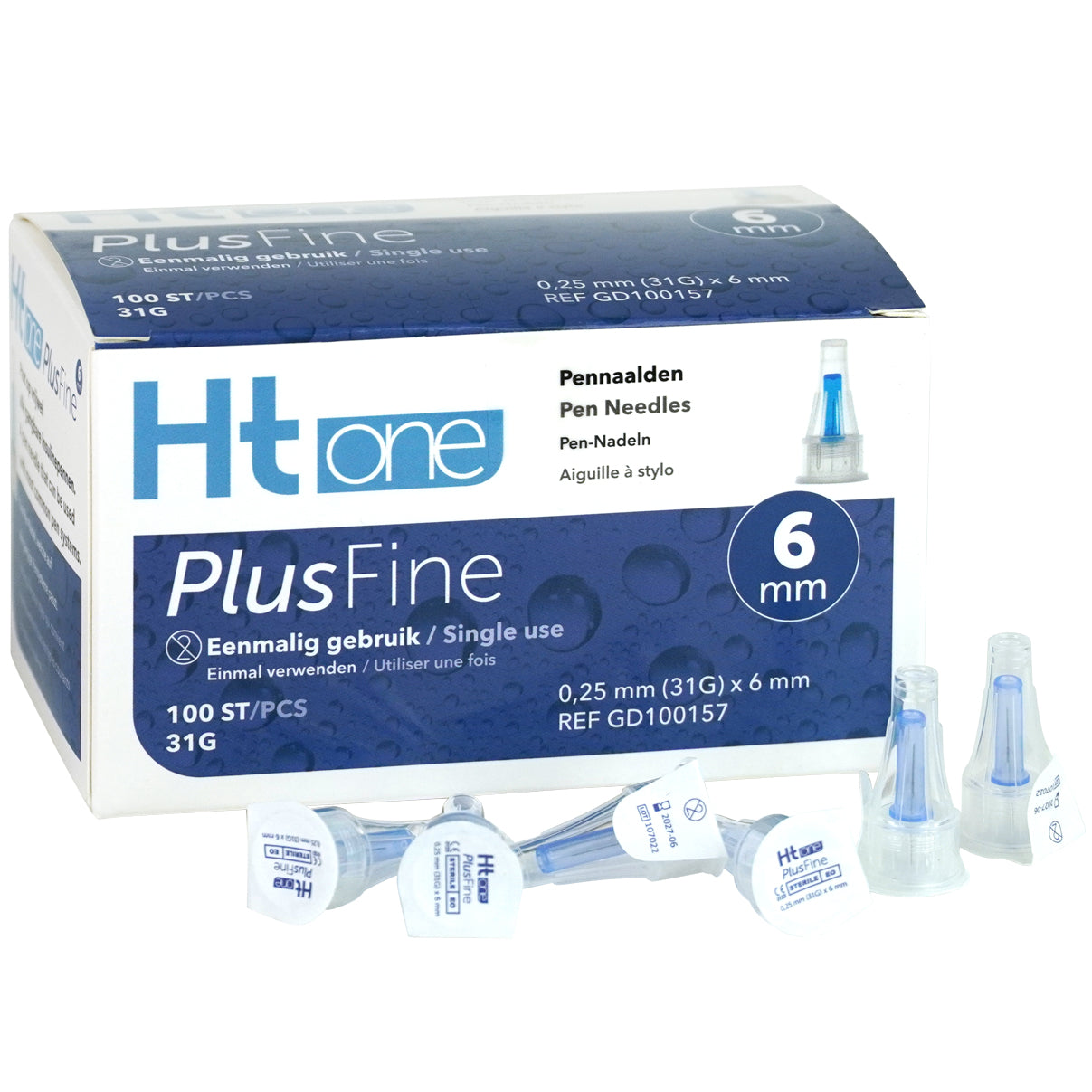HT One Ht One Plusfine pennnaalden 6mm 31G 100.00 Stuks
