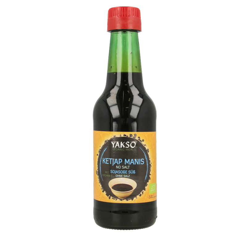 Yakso Ketjap zonder zout bio 250 Milliliter