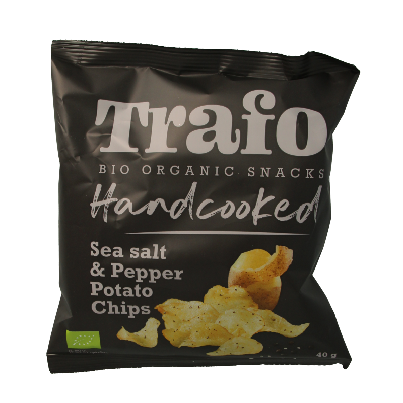 Trafo Chips handcooked zout en peper bio 40 Gram