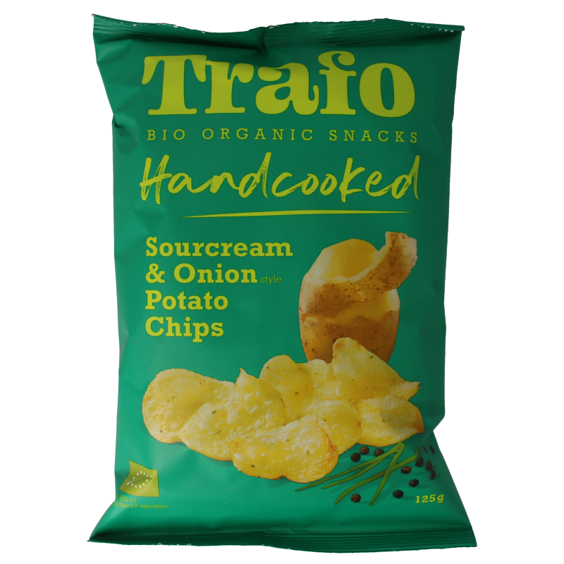 Trafo Chips handcooked sour cream & onion bio 125 Gram