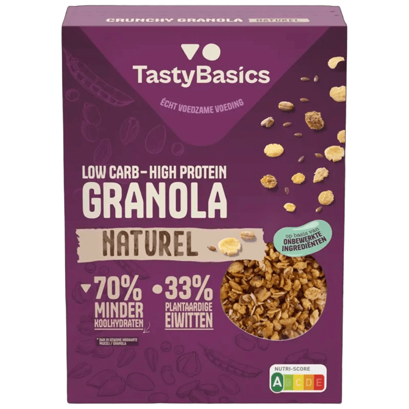 TastyBasics Low carb-high protein granola naturel 350.00 Gram