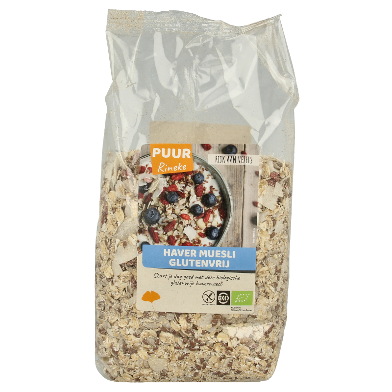 Puur Rineke Haver muesli glutenvrij bio 750 Gram