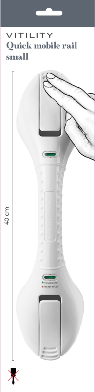 Vitility Wandbeugel quick mobile rail klein 40cm 1 Stuks