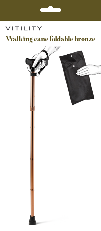 Vitility Wandelstok opvouwbaar brons  1 Stuks