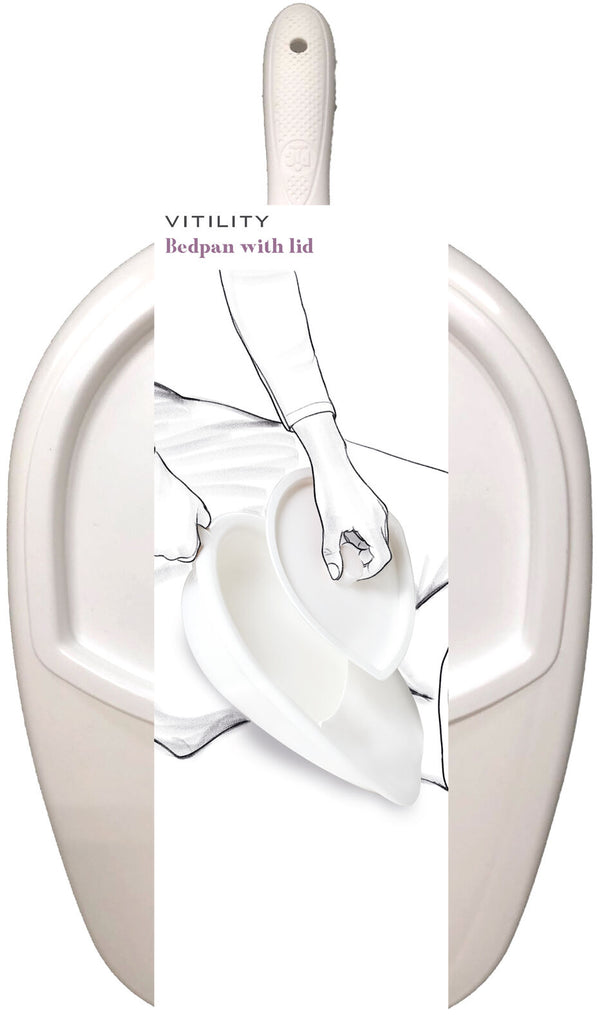 Vitility Bedpan met deksel  1.00 Stuks