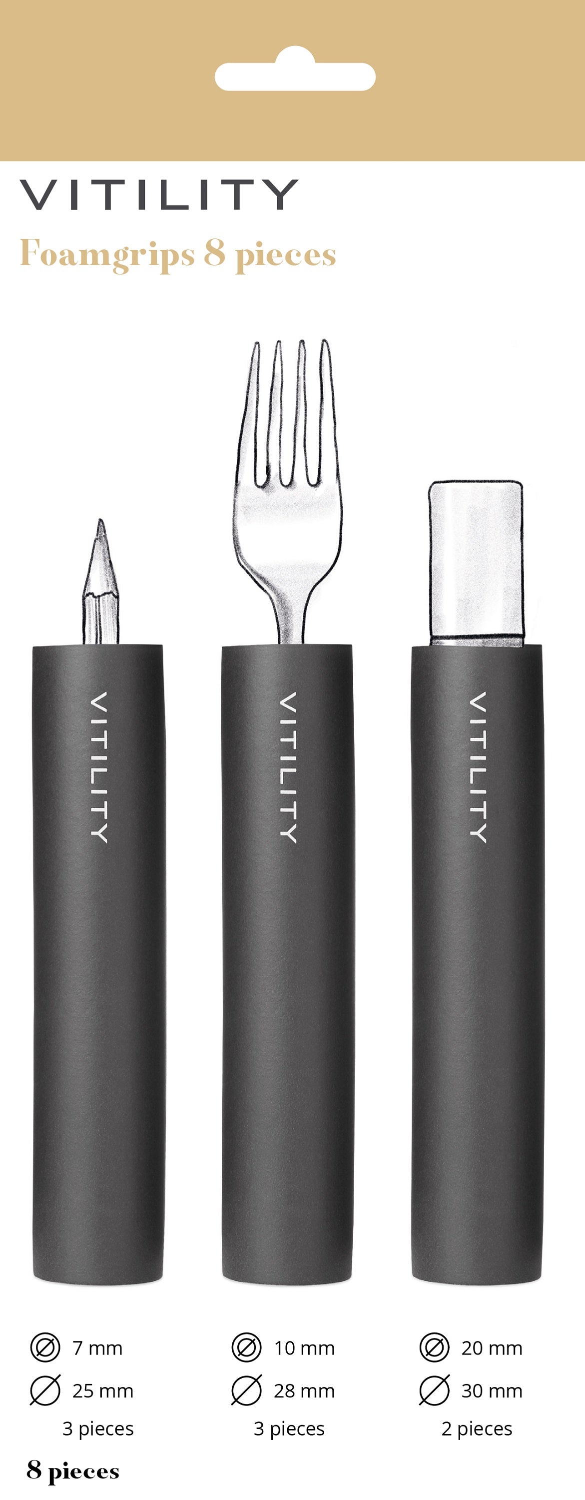 Vitility Handvatverdikkers 8 Stuks