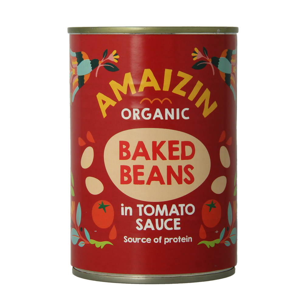 Amaizin Witte bonen in tomatensaus bio 400.00 Gram