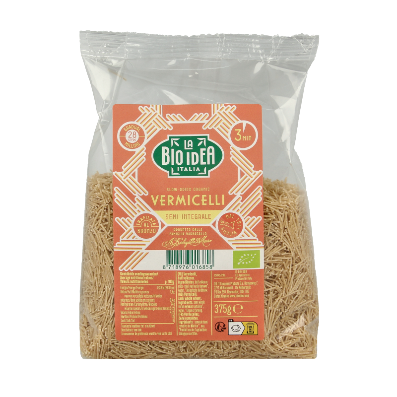 Bioidea Vermicelli half volkoren bio 375 Gram
