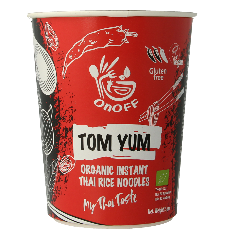 Onoff Instant noodlesoup tom yum bio 75 Gram