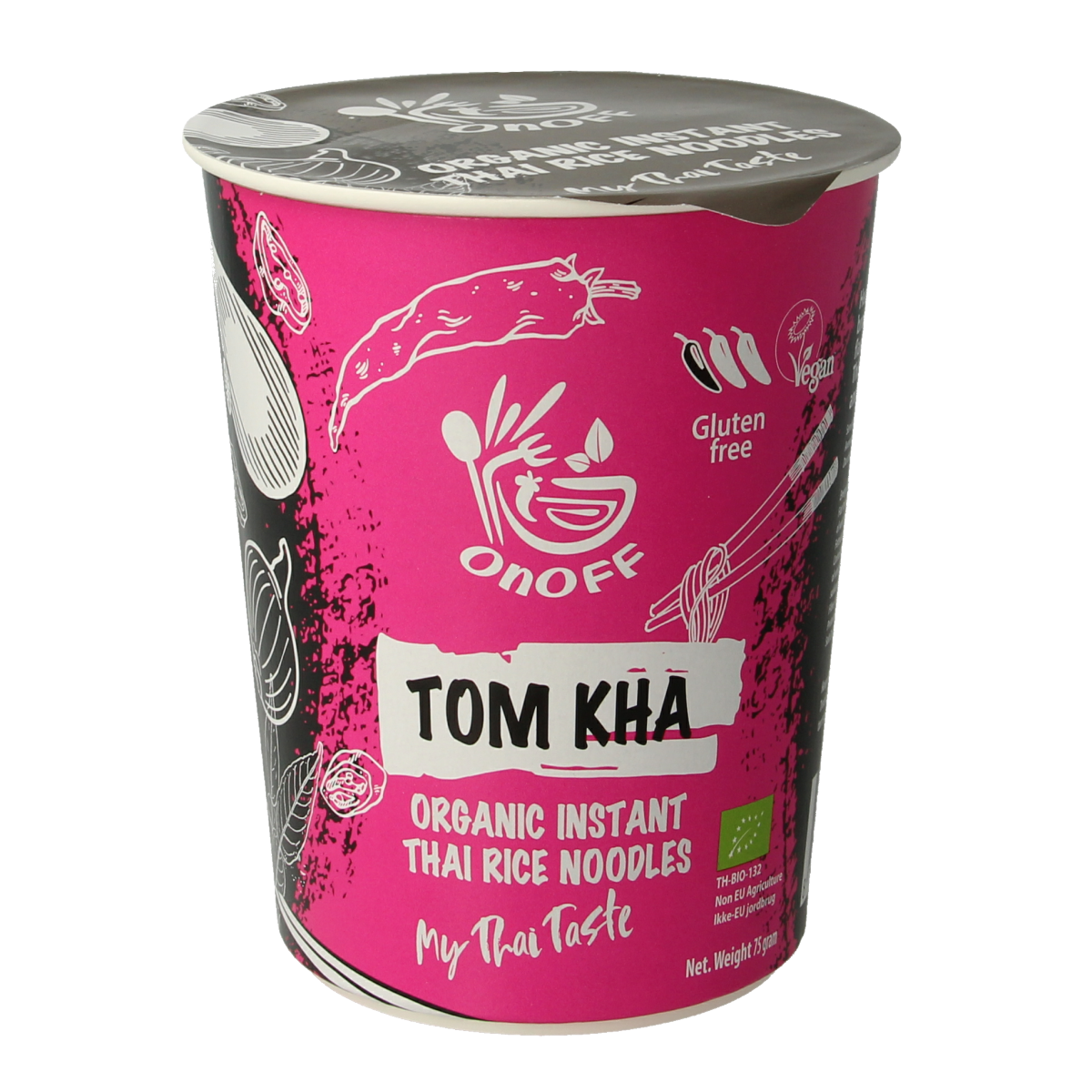 Onoff Instant noodlesoup tom kha bio 75.00 Gram