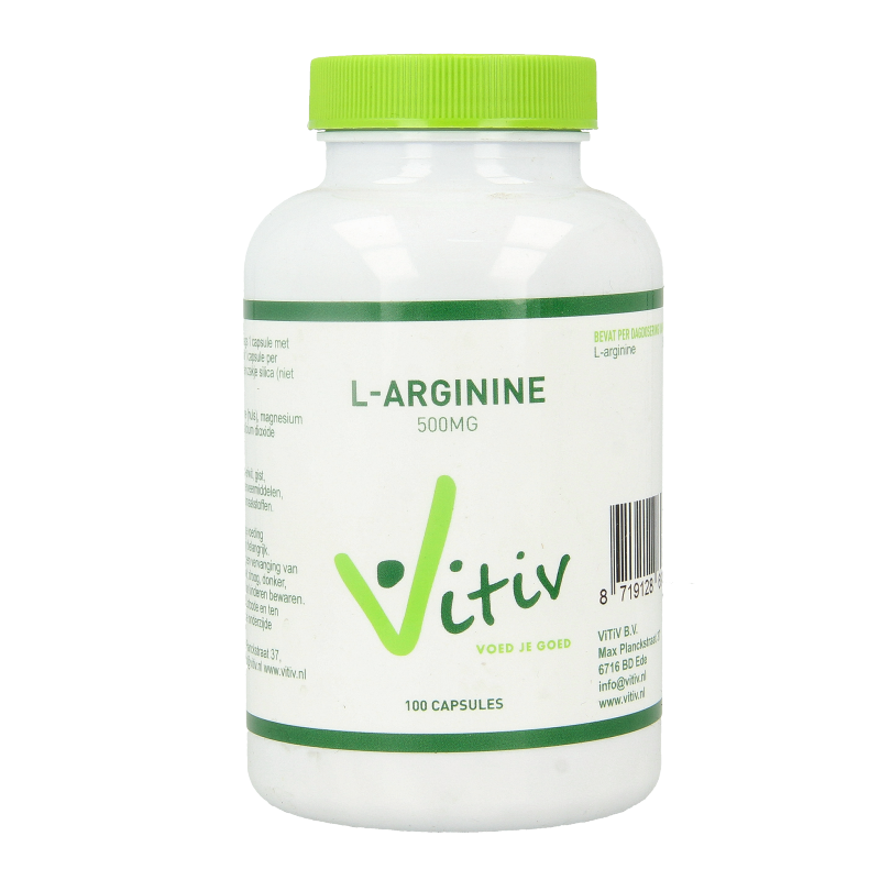 Vitiv L-Arginine 500mg 100 Capsules