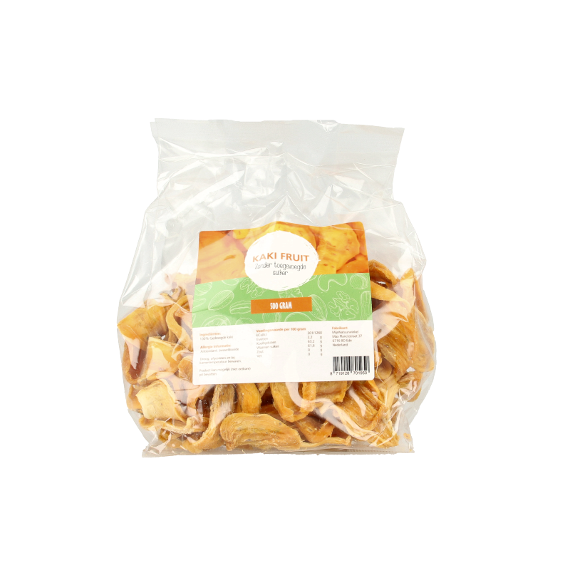 MijnNatuurwinkel Gedroogde kaki fruit 500 Gram