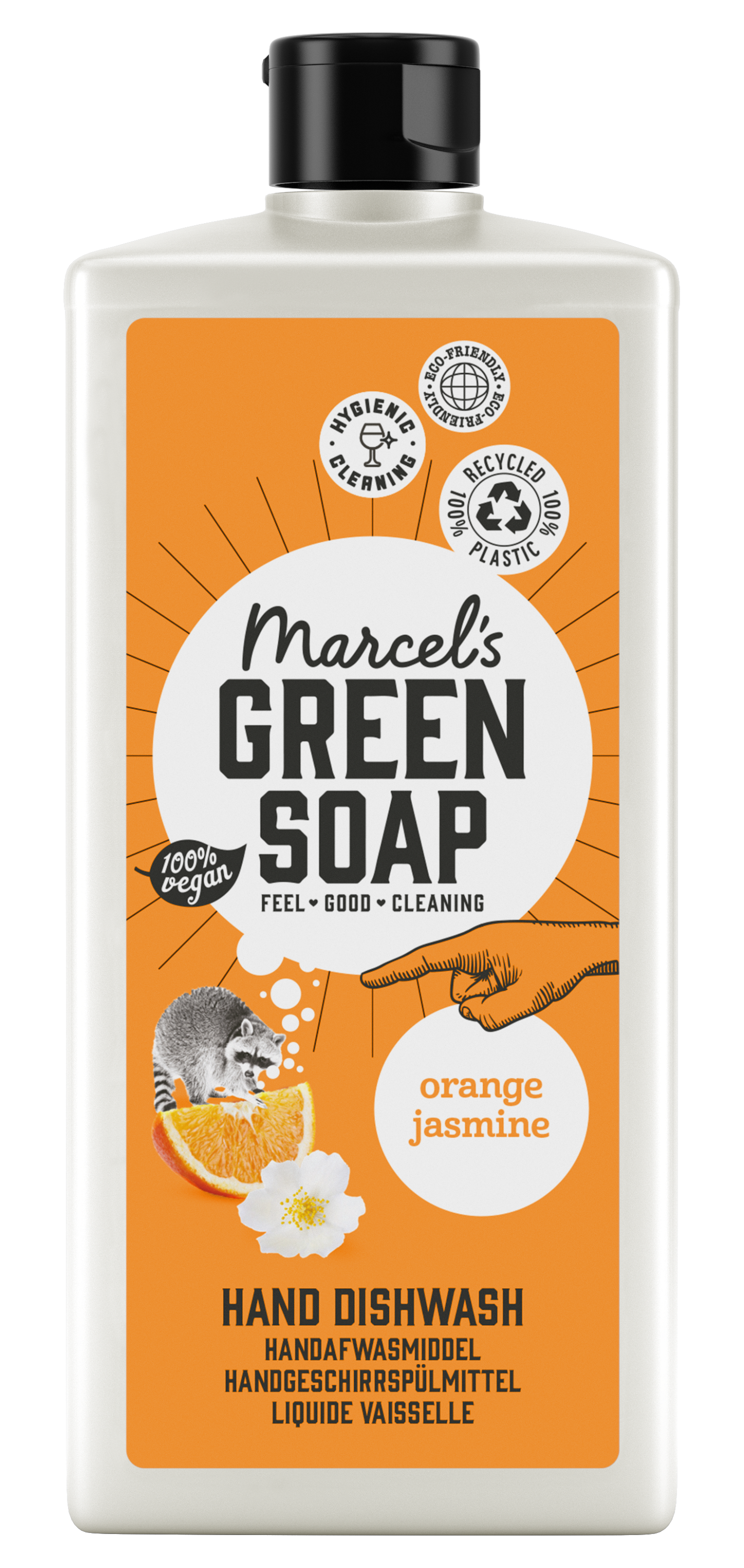 Marcel's Green Soap Afwasmiddel sinaasappel & jasmijn 500.00 Milliliter