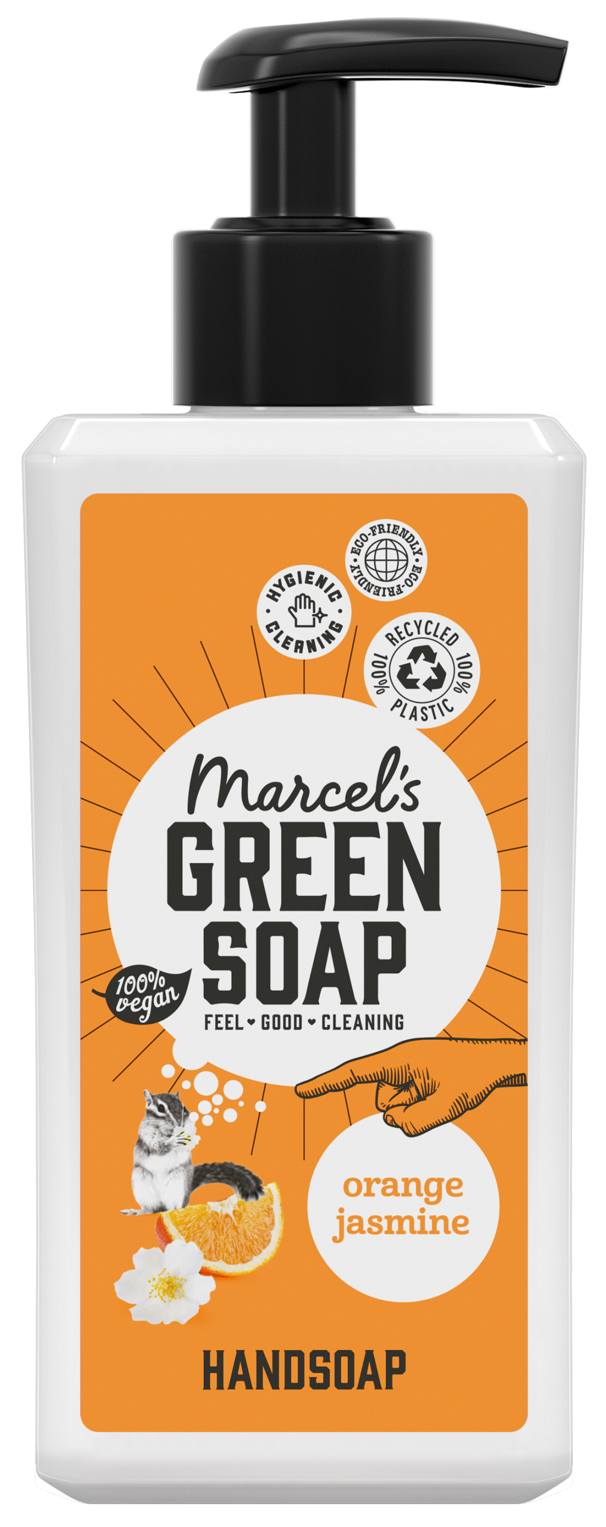Marcel's Green Soap Handzeep sinaasappel & jasmijn 250.00 Milliliter