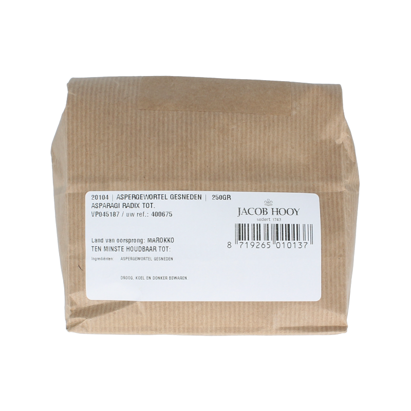 Jacob Hooy Aspergewortel gesneden 250 Gram