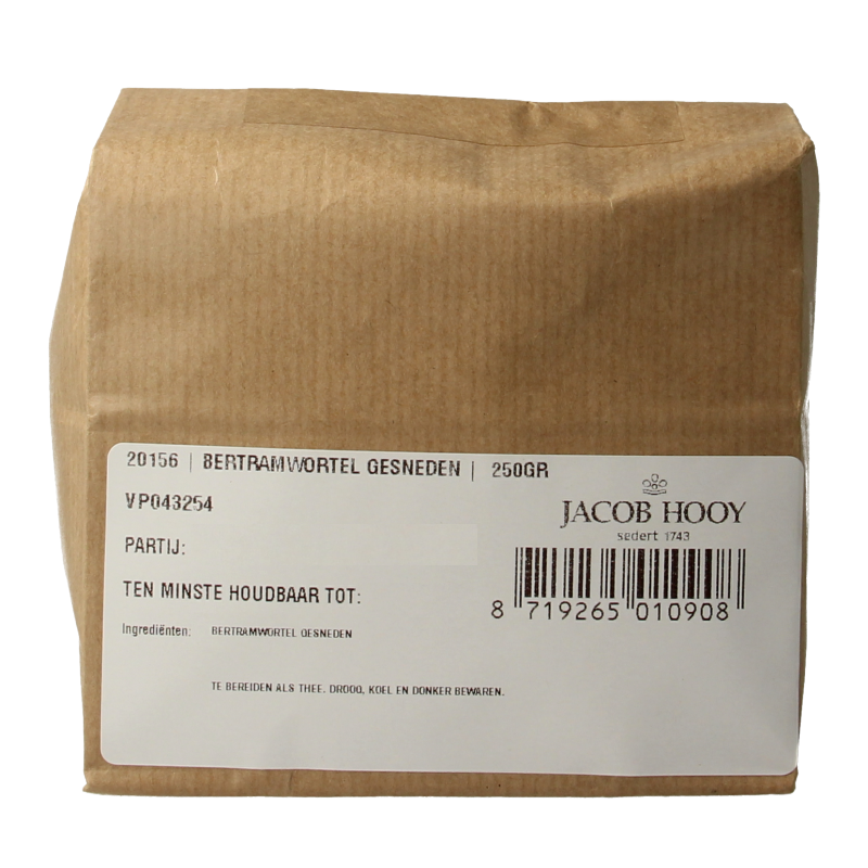Jacob Hooy Bertramwortel gesneden  250 Gram