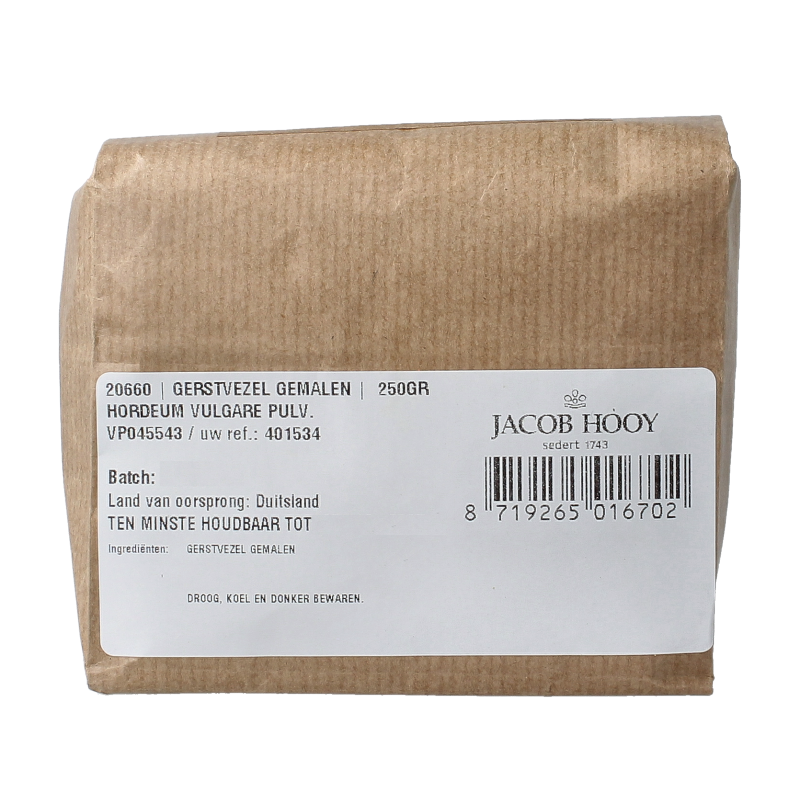 Jacob Hooy Gerstvezel gemalen 250 Gram
