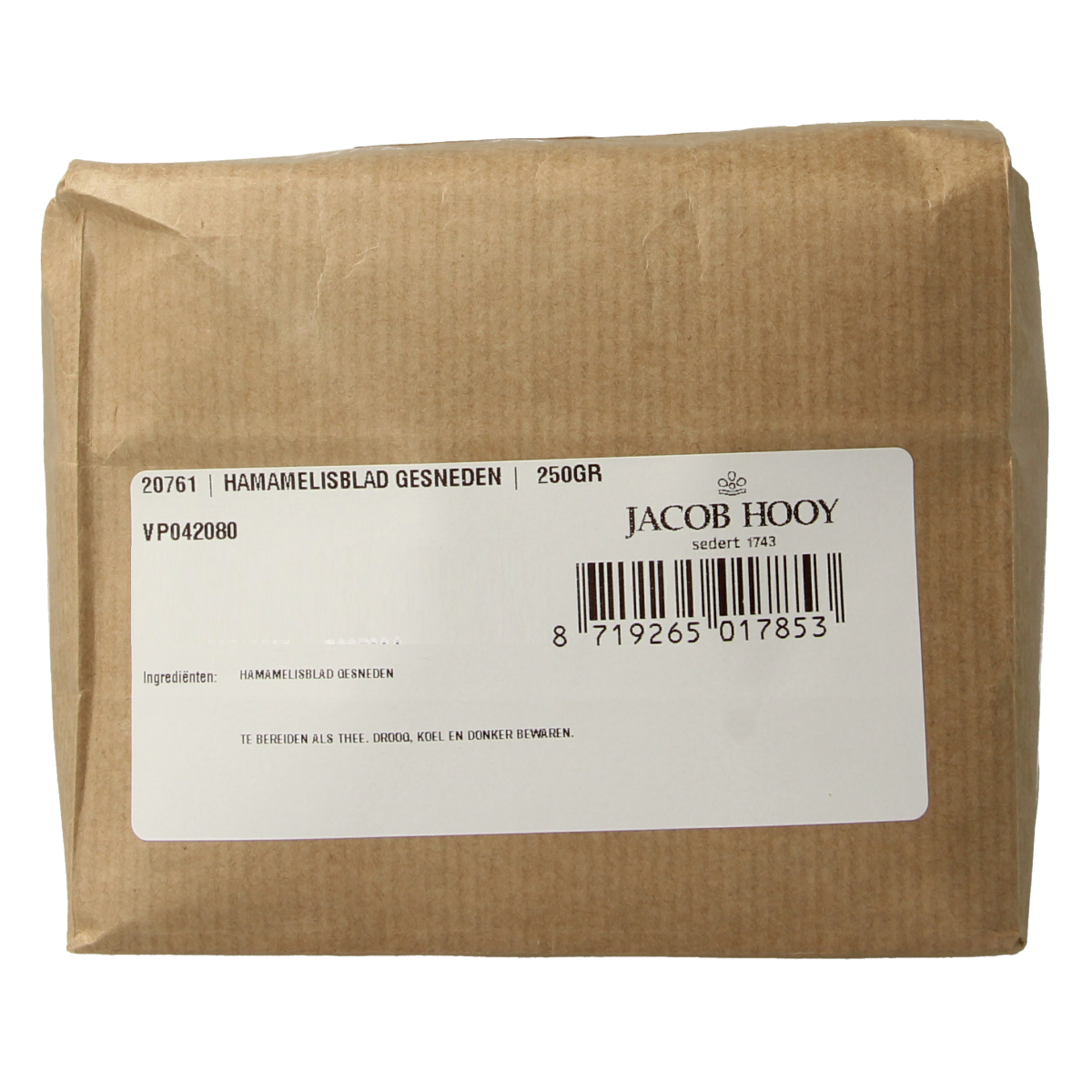 Jacob Hooy Hamamelisblad gesneden  250.00 Gram