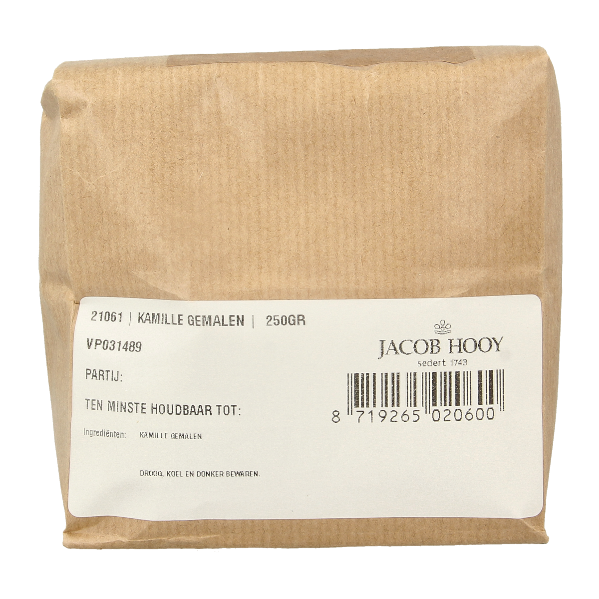 Jacob Hooy Kamille gemalen 250.00 Gram