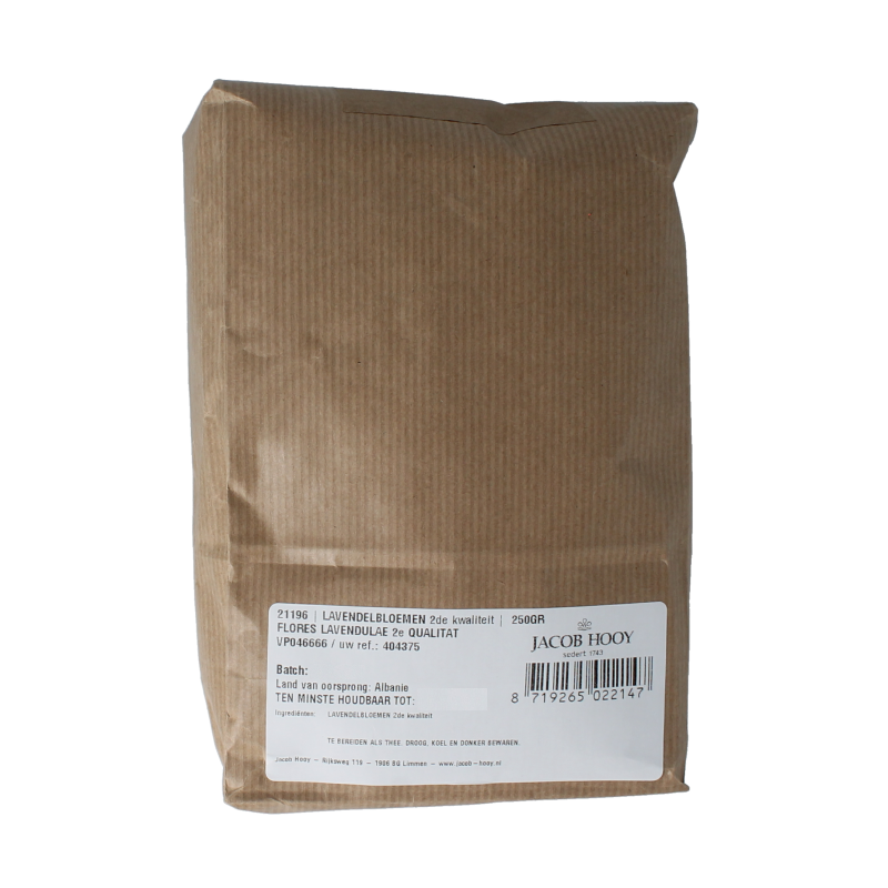 Jacob Hooy Lavendelbloemen 2de kwaliteit 250 Gram