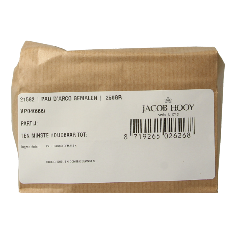 Jacob Hooy Pau d'arco gemalen 250 Gram