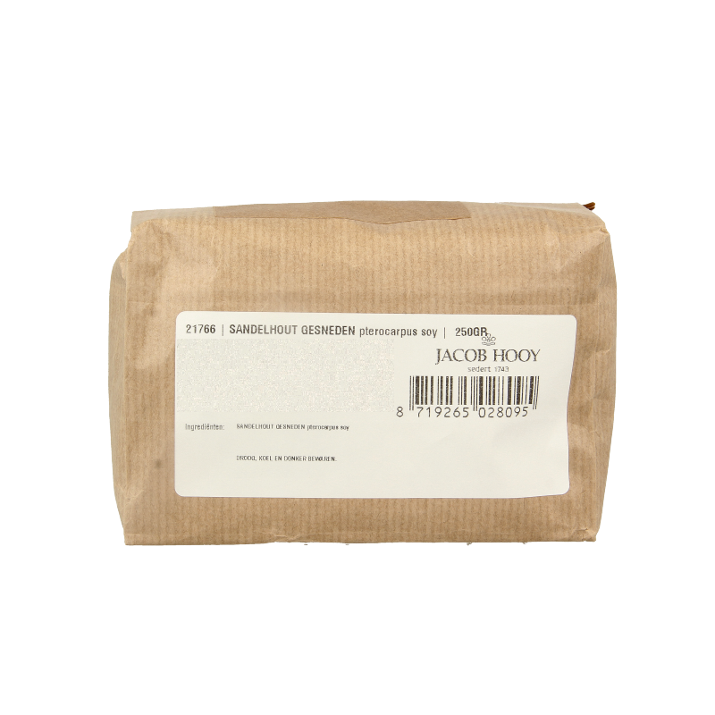 Jacob Hooy Sandelhout rood gesneden  250 Gram