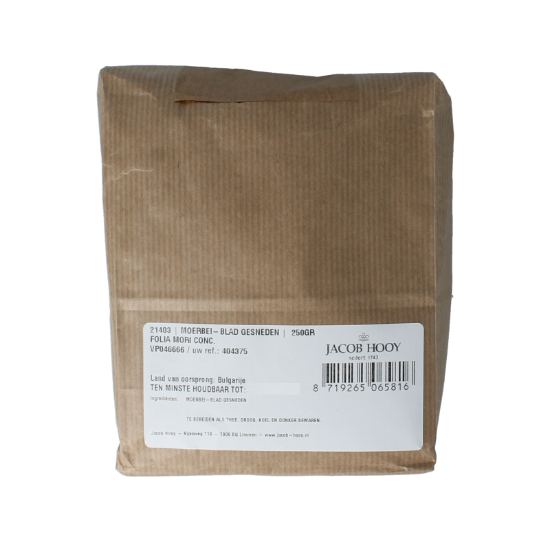 Jacob Hooy Moerbei blad gesneden 250 Gram