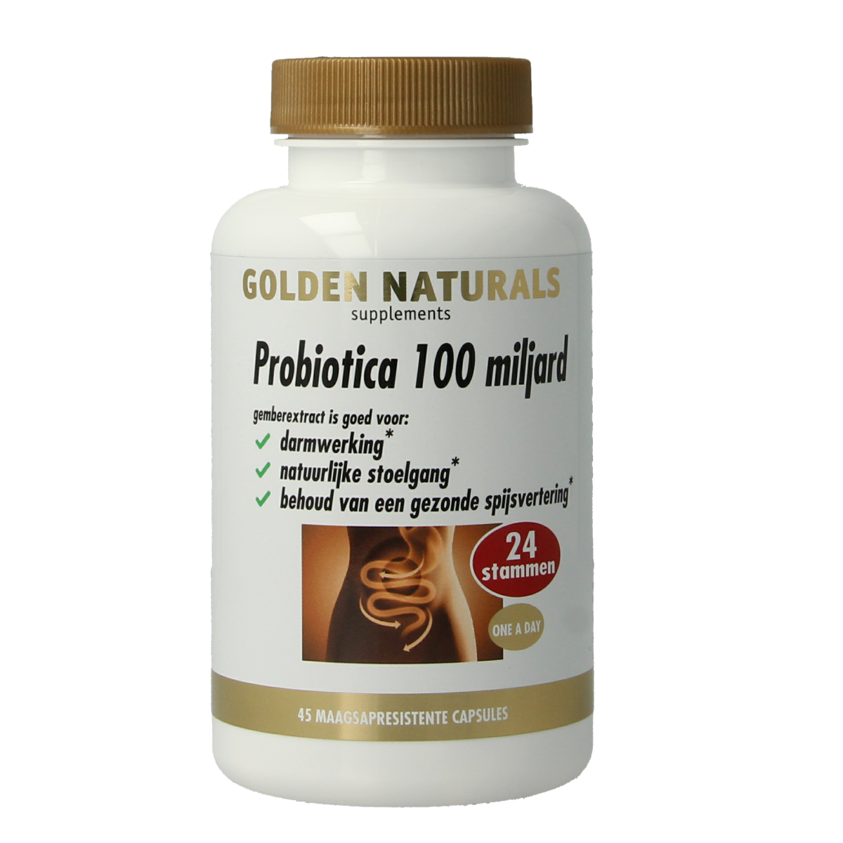 Golden Naturals Probiotica 100 miljard 45.00 Vegetarische capsules