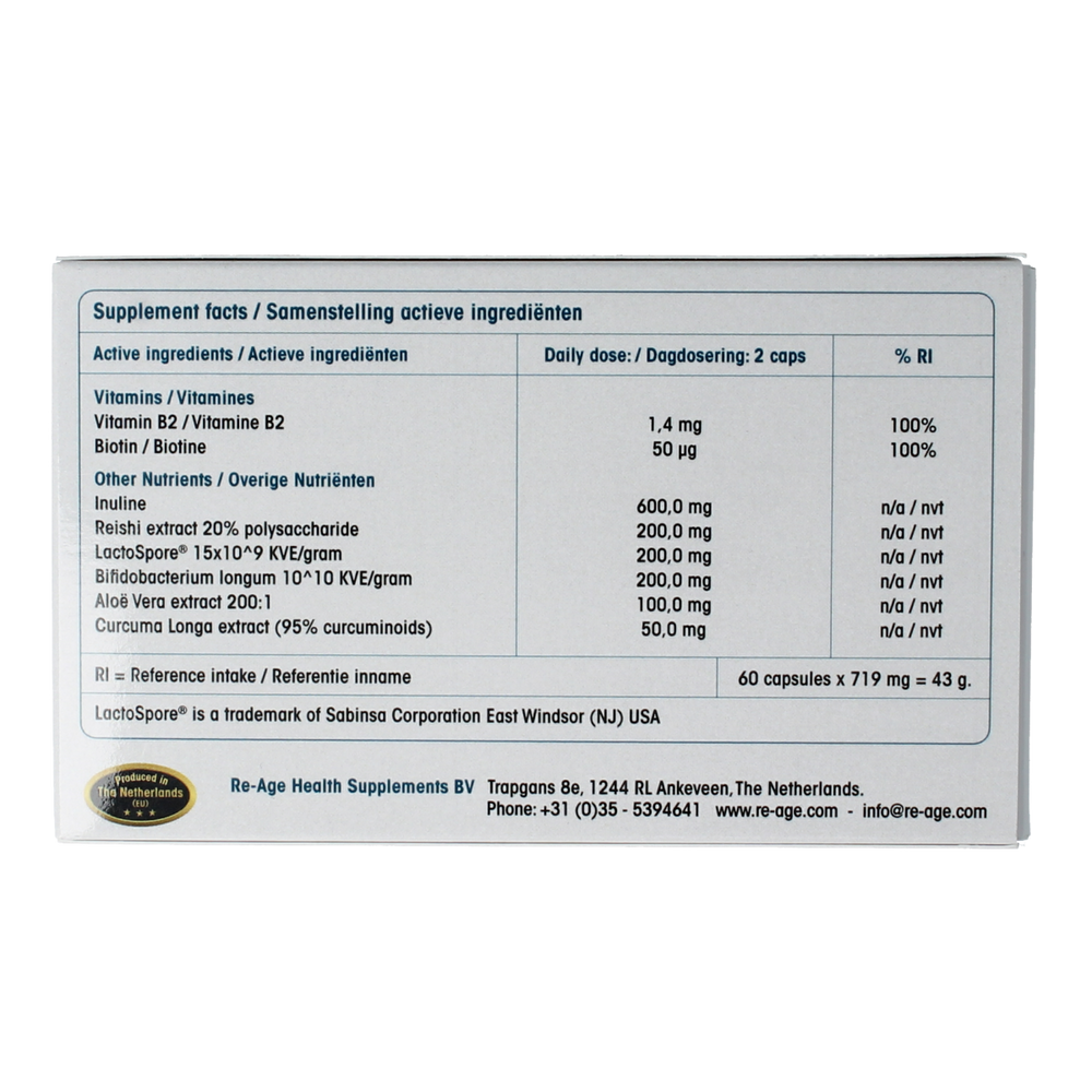 ReAge Gut feeling 60.00 Capsules