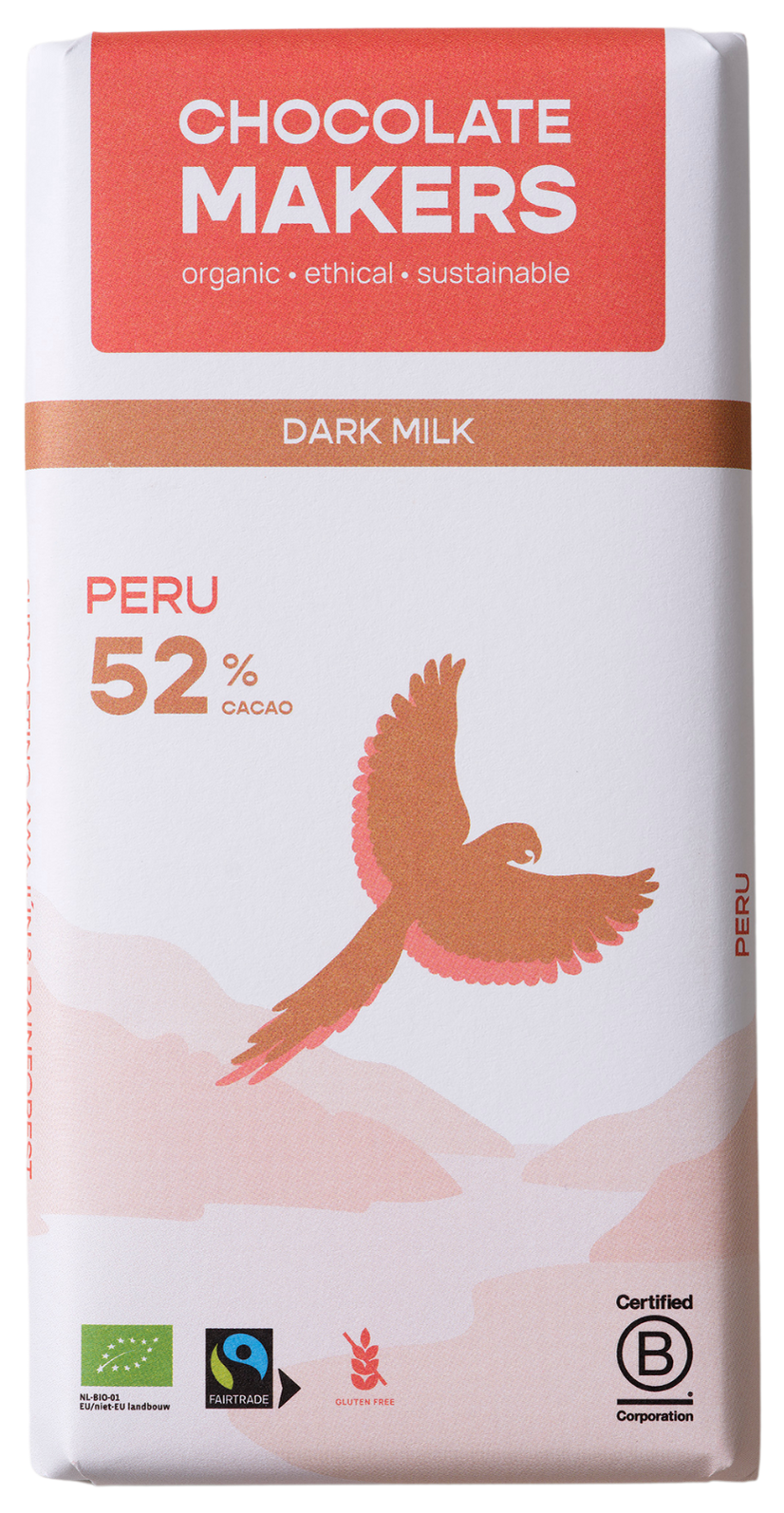 Chocolatemakers Awajun 52% donkere melk fairtrade bio 80.00 Gram