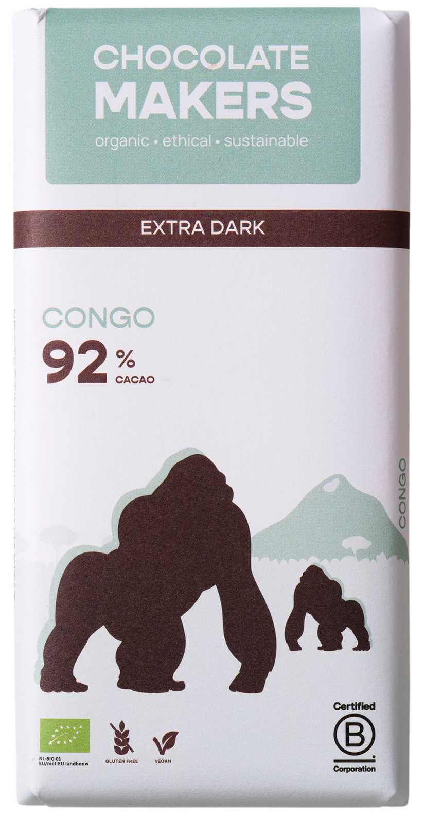 Chocolatemakers Gorilla extra puur 92% bio 80.00 Gram