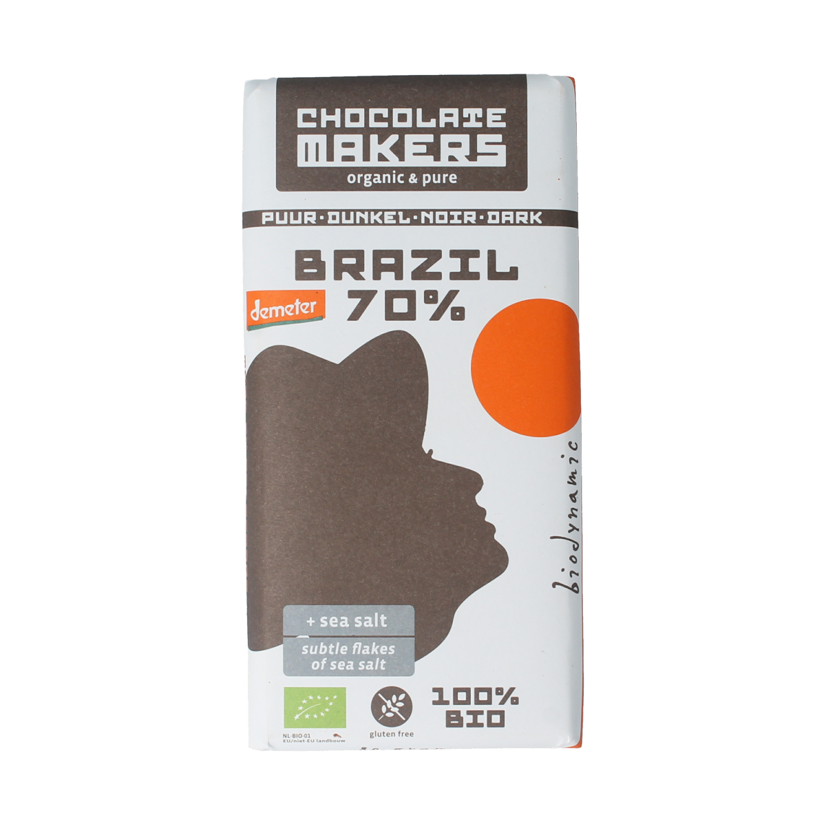 Chocolatemakers Brazil 70% puur demeter bio 80.00 Gram