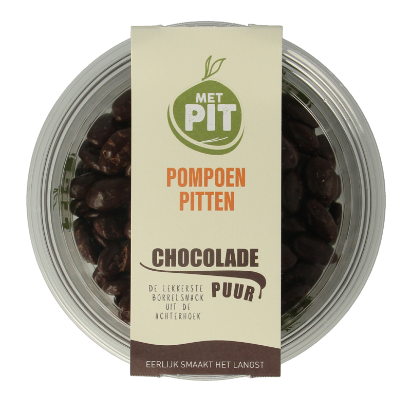 Met PIT Pompoenpitten pure chocolade 150 Gram