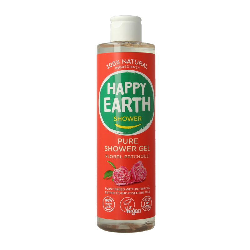 Happy Earth Pure showergel floral patchouli 300 Milliliter