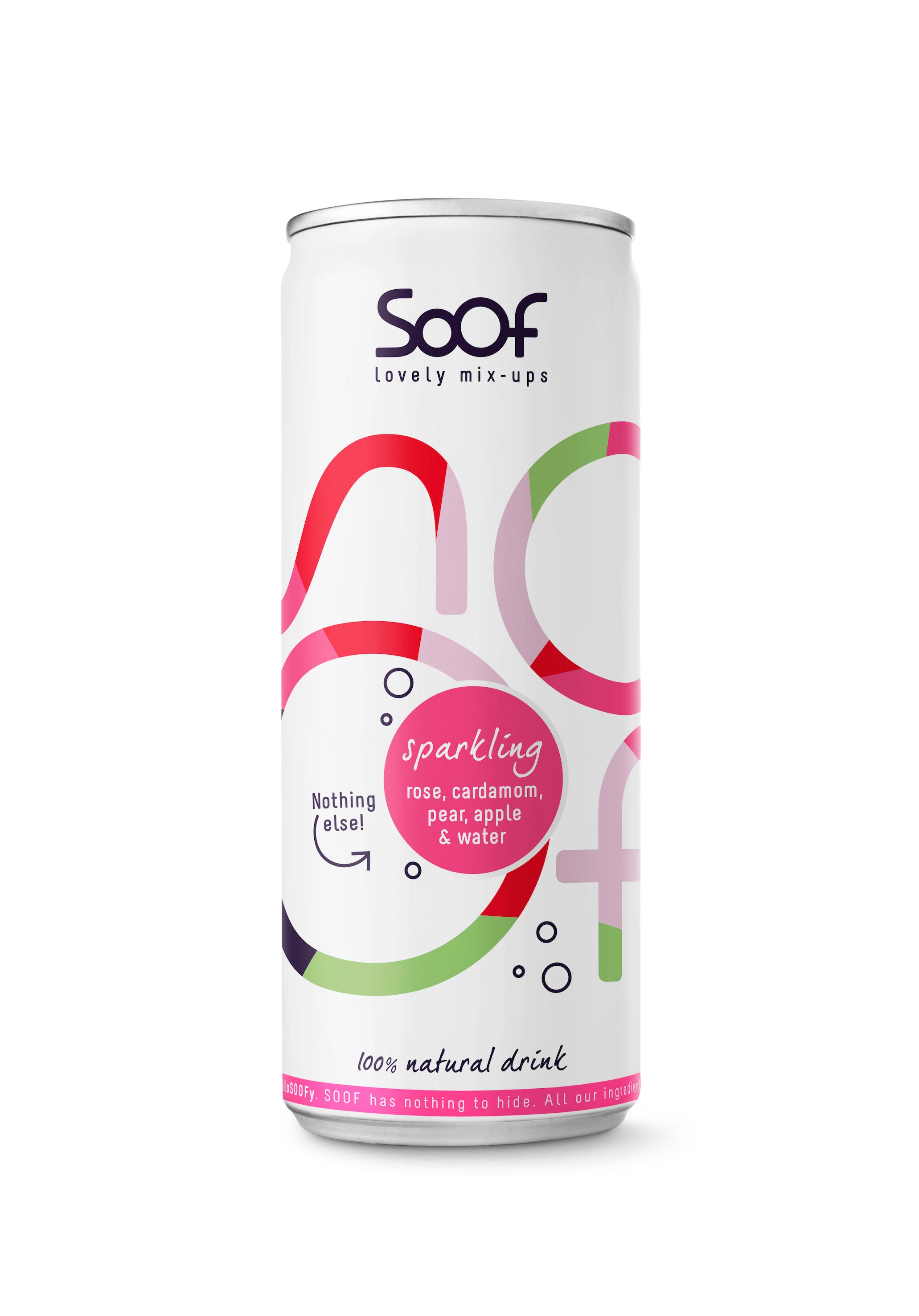 Soof Drinks Sparkling roos kardemom peer & appel 250 Milliliter