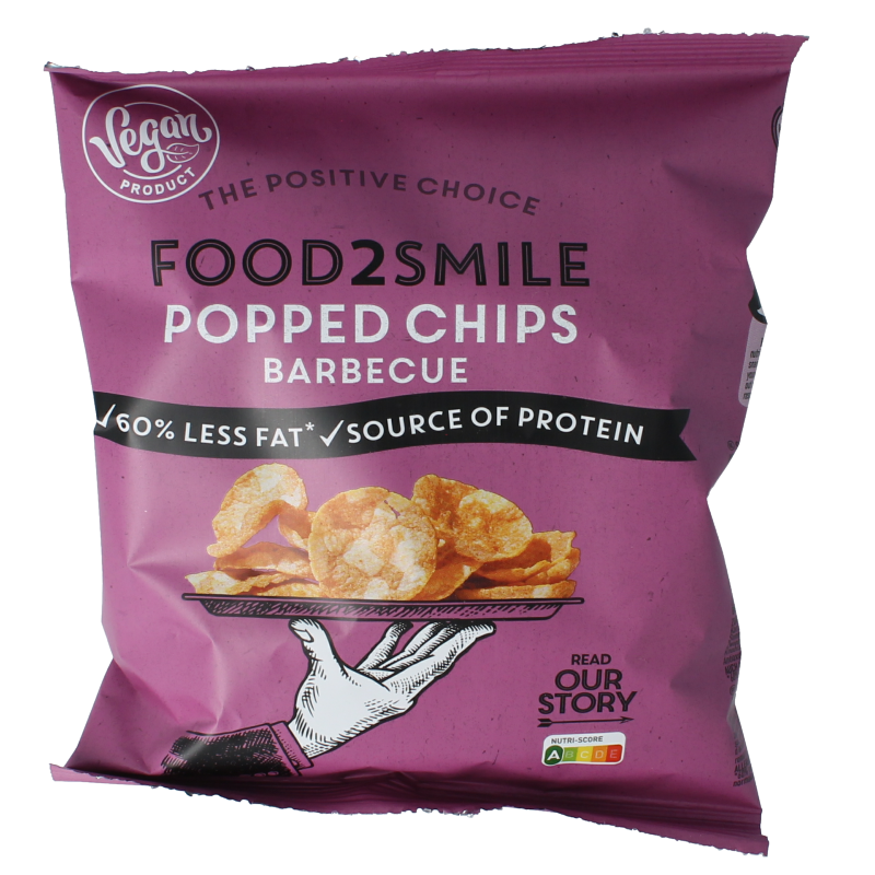 Food2Smile Popped chips barbeque 25 Gram