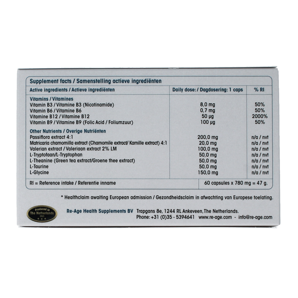 ReAge Calm & relax 60.00 Capsules