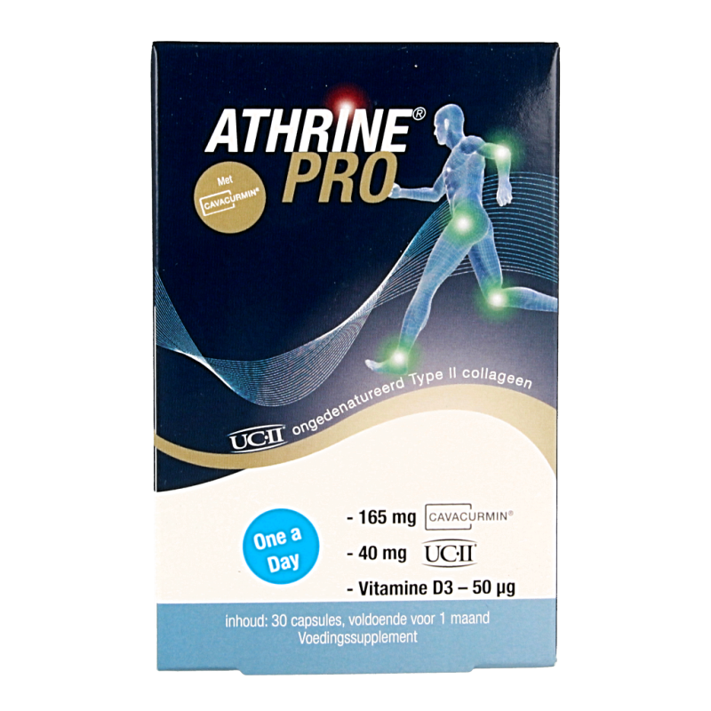 Athrine PRO - UC-II Cavacurmin en Vitamine D3  30 Capsules