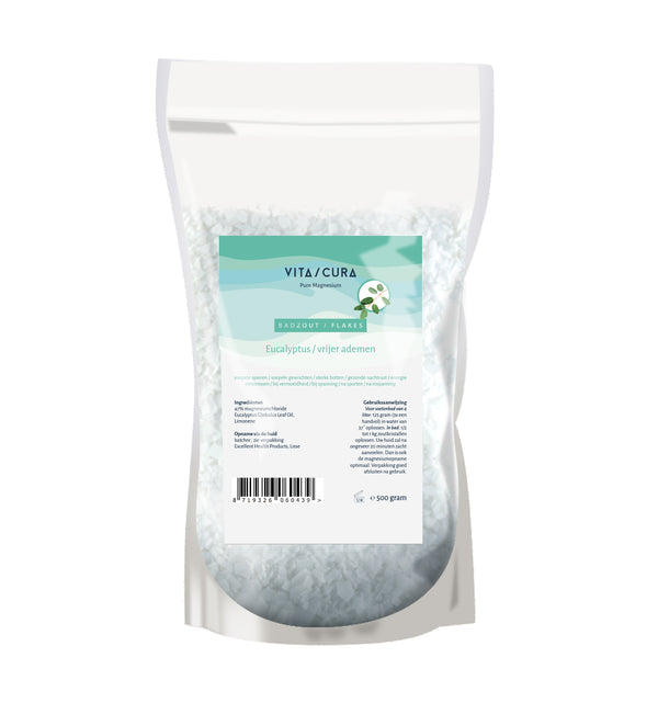 Vitacura Magnesium zout/flakes eucalyptus 500.00 Gram