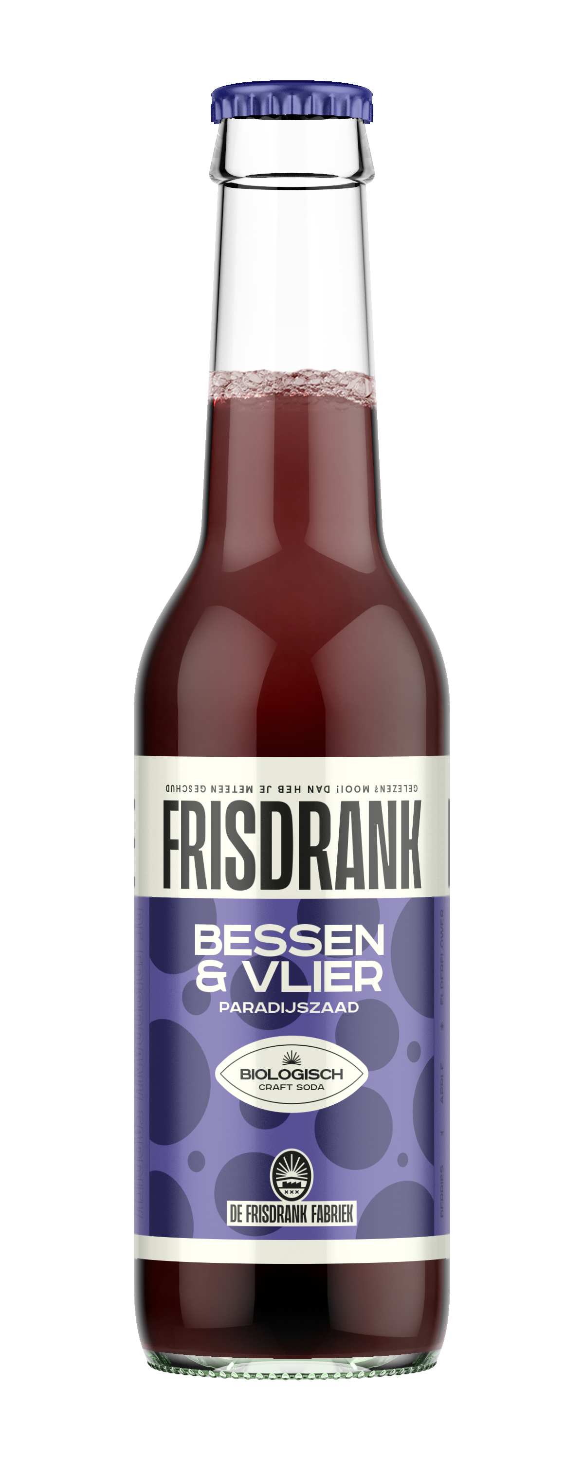 De Frisdrank Fabriek  Koolzuurhoudende frisdrank bessen & vlier bio 275.00 Milliliter